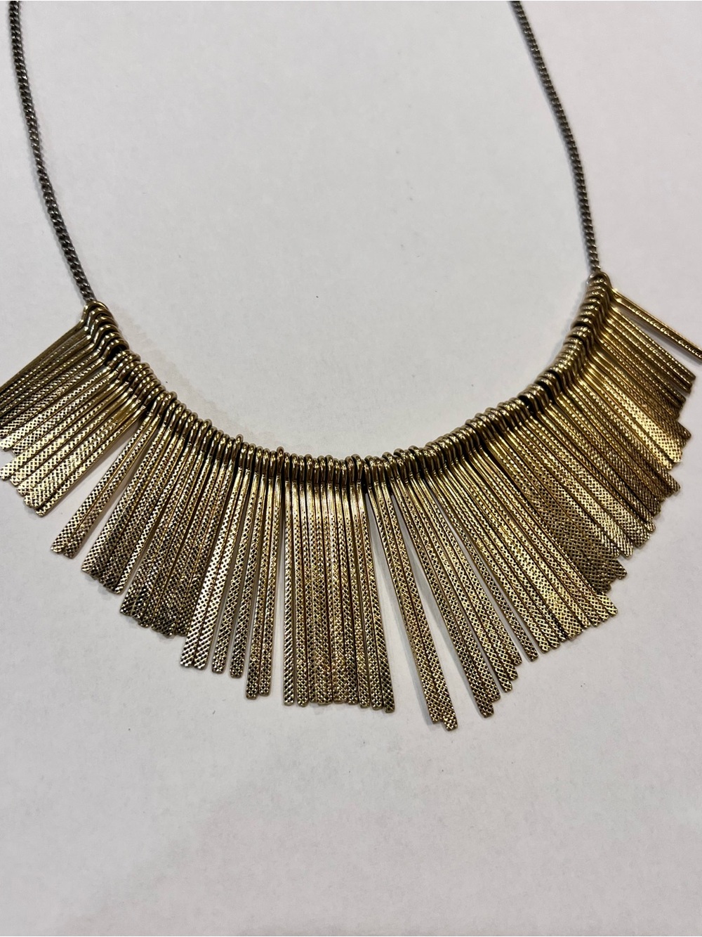 Gold Fringe Statement Necklace - Women Jewelry